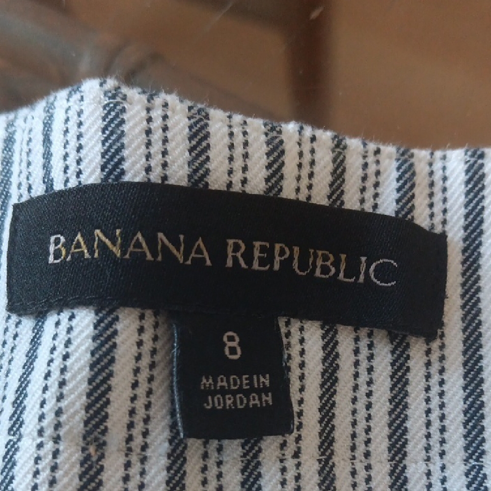 Banana Republic Black and White Striped Garment